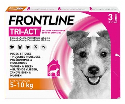 Frontline TRI-ACT Chiens 5-10 kg 3 Pipettes