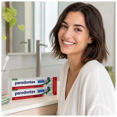Parodontax Dentifricio Rinfrescante Intenso Set di 2 x 75 ml