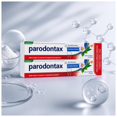 Parodontax Dentifricio Rinfrescante Intenso Set di 2 x 75 ml