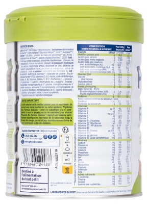 Physiolac Bio Formule Épaissie 1 0 à 6 Mois 800 g