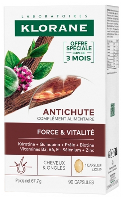 Klorane Anti-Hair Loss Force et Vitalité 90 kapselia