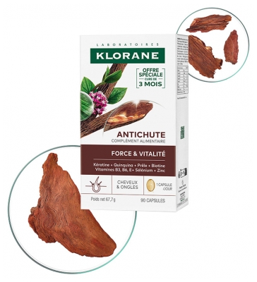 Klorane Anticaída Fuerza y Vitalidad 90 Cápsulas