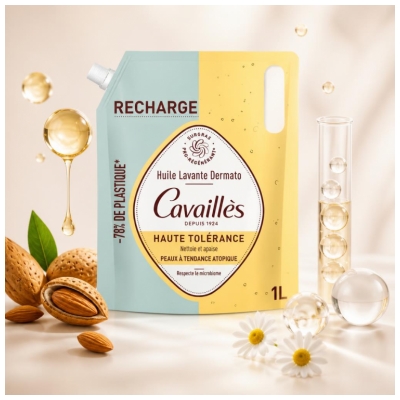 Cavaillès Huile Lavante Dermato Haute Tolérance Éco-Recharge 1 L