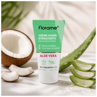 Florame Creme de Mãos Hidratante Aloe Vera Bio 50 ml