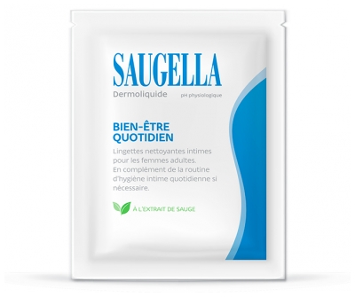 Saugella Dermoliquide Intima Rengöringsservetter 10 Individuella Servetter