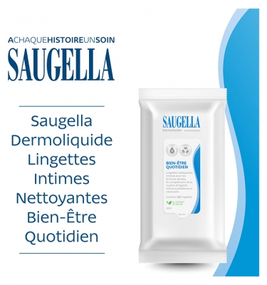 Saugella Dermoliquide Lingettes Nettoyantes Intimes 15 Lingettes