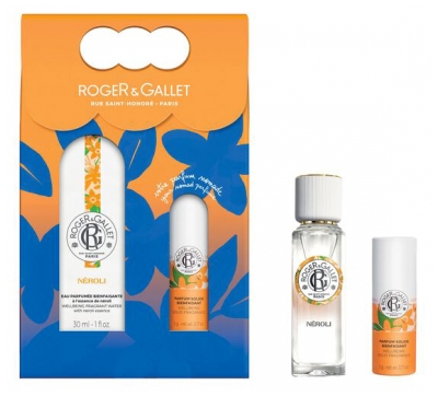 Roger & Gallet Néroli Eau Parfumée Bienfaisante 30 ml + Parfum Solide Bienfaisant 5 g