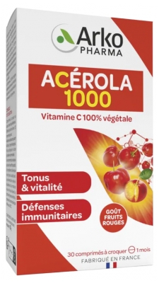 Arkopharma Azinc Acérola 1000 30 Comprimés à Croquer