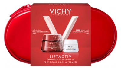 Vichy LiftActiv Crème Collagen Specialist 16 Jour 50 ml + Crème Nuit 15 ml et sa Trousse Offertes