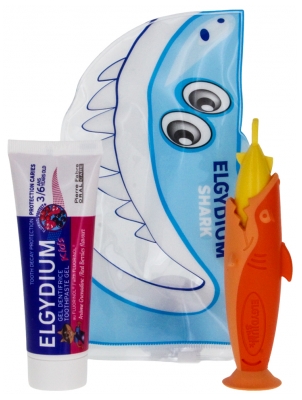 Elgydium Trousse de Voyage Shark 3-6 Ans