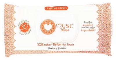 Musc Intime Lingettes Intimes Hot Peach 30 Lingettes