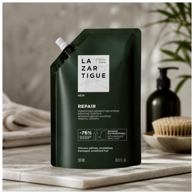 Lazartigue Repair Shampoing Réparation Intense Éco-Recharge 500 ml