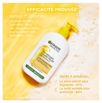 Garnier SkinActive Gel Nettoyant Éclat Vitamine C 250 ml