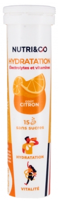 Nutri&Co Idratazione Elettroliti e Vitamine 15 Compresse Effervescenti - Gusto: Limone