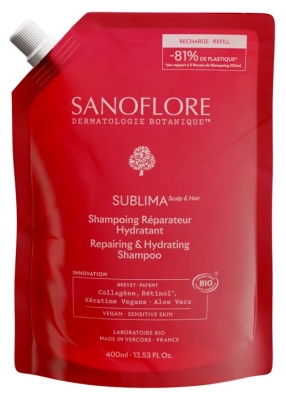 Sanoflore Sublima Organic Moisture Repair Shampoo Eco Ricarica 400 ml