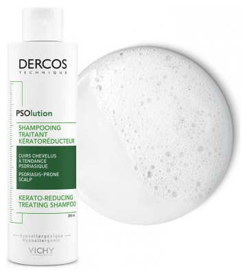 Vichy Dercos PSOlution Shampoing Traitant Kératoréducteur Cuirs Chevelus à Tendance Psoriasique 200 ml