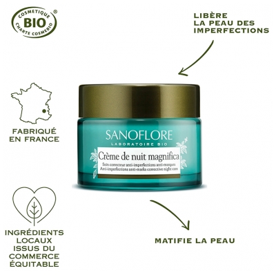 Sanoflore Crème de Nuit Magnifica Bio 50 ml