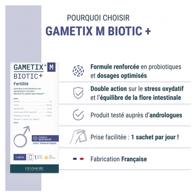 Densmore Gametix M Biotic+ Fertilité 30 Sachets