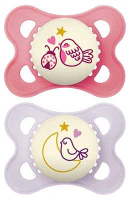 MAM 2 Soothers Original Night 2-6 Months - Model: Bird