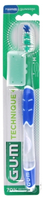 GUM Brosse à Dents Technique+ 492 - Couleur : Bleu Foncé