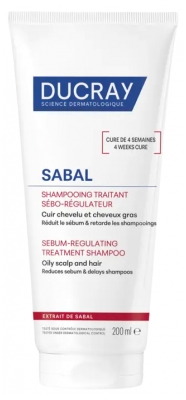 Ducray Sabal Champô Tratamento Sebo-Regulador 200 ml