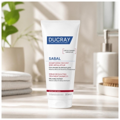 Ducray Sabal Sebumu Regulējošais Ārstnieciskais Šampūns 200 ml