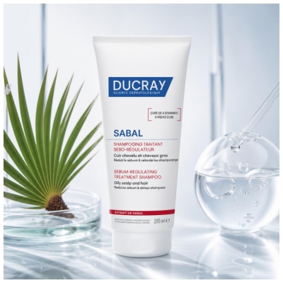Ducray Sabal Sebumu Regulējošais Ārstnieciskais Šampūns 200 ml
