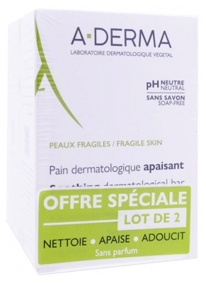 A-DERMA Raminamasis Dermatologinis Muilas Rinkinys iš 2 x 100 g