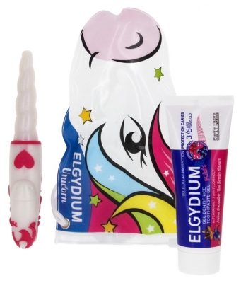 Elgydium Reseförpackning Enhörning 3-6 År - Färg: Rose