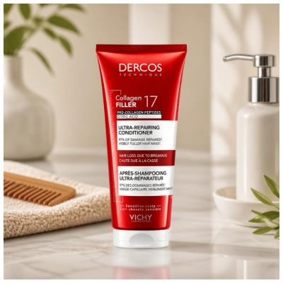 Vichy Dercos Collagen Filler 17 Après Shampoing Ultra-Réparateur 200 ml