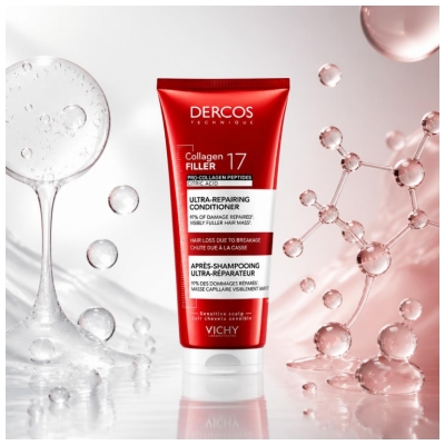 Vichy Dercos Collagen Filler 17 Après Shampoing Ultra-Réparateur 200 ml