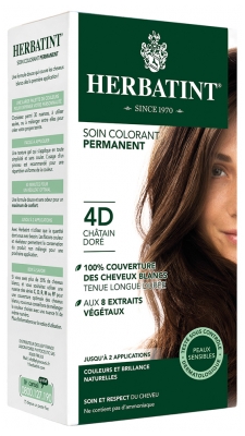 Herbatint Permanente Kleurverzorging 150 ml - Kleuren: 4D Goudkastanje