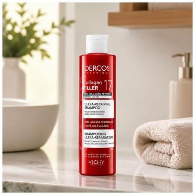 Vichy Dercos Collagen Filler 17 Ultra-Regenerační šampon 200 ml