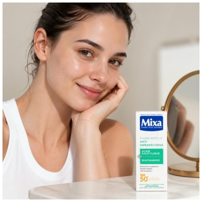 Mixa Fluido Anti-UV Anti-Imperfeições SPF50+ 40 ml