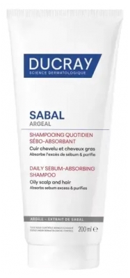 Ducray Sabal Champú Diario Seboabsorbente Argeal 200 ml
