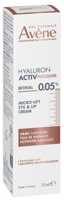 Avène Hyaluron Activ Procédure Retinal Crème Micro-Lift Yeux & Lèvres 15 ml