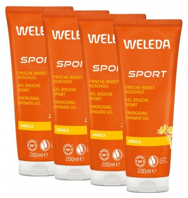 Weleda Športni gel za prhanje z arniko, 4 x 200 ml