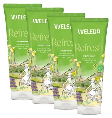 Weleda Citrus Vitalizing dušas krēms 4 x 200 ml iepakojumā