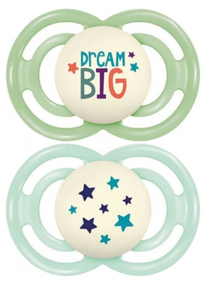 MAM 2 Chupetas Perfect Noite Tendência 18 Meses e + - Modelo: Verde