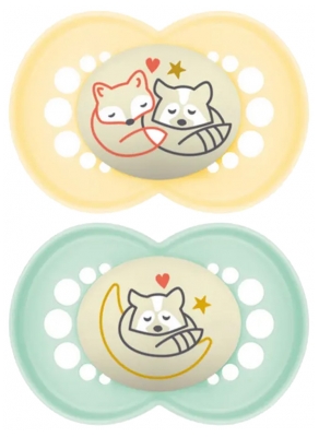 MAM 2 Oriģinālie Nakts knupīši 18 Mēneši un + - Modelis: Lapsa un jenots