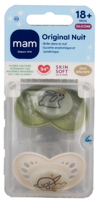 MAM 2 Lollipops Original Night 18 Mesi e Oltre - Modello: Coniglio e Saturno