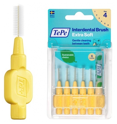 TePe 6 Spazzolini da Denti Extra Morbidi - Dimensione: 4 : 0,7 mm