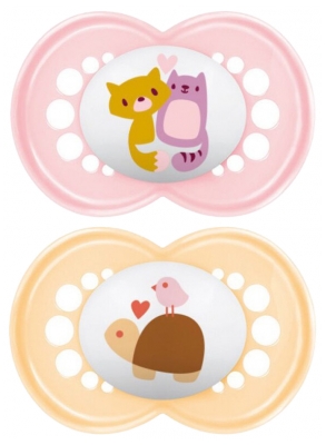 MAM 2 Soothers Original Classic 6 Months and up - Model: Cats and Turtle