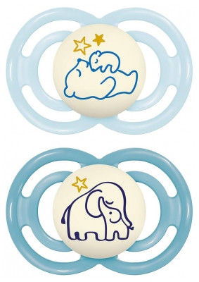 MAM 2 Chupetas Perfect Noite Animais 18 Meses e + - Modelo: Ursos e elefantes