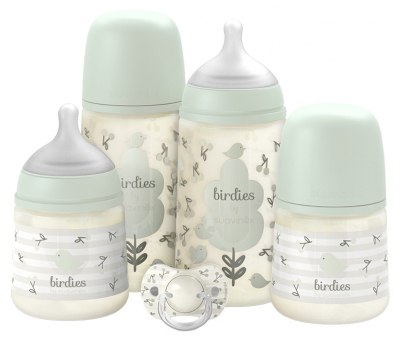 Suavinex Birdies Pasgeboren Set Les Essentiels - Kleur: Groen