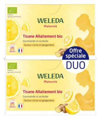 Weleda Tisana Maternità Allattamento Limone e Zenzero Biologico Confezione da 2 x 20 Bustine