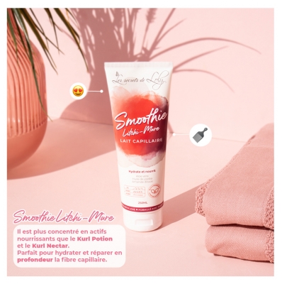 Les Secrets de Loly Lait Capillaire Smoothie Litchi-Mûre 250 ml
