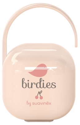 Držák na dudlík Suavinex Birdies 0 měsíců a více - Barva: Rose