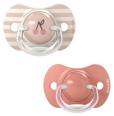 Suavinex Birdies 2 Sucettes avec Tétines Symétriques SX Pro 18 Mois et + - Couleur : Rose