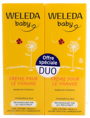 Weleda Baby Wickelcreme Calendula 2 x 75 ml Packung
